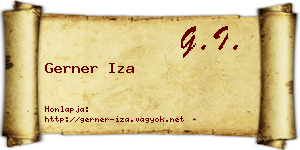 Gerner Iza névjegykártya